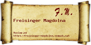 Freisinger Magdolna névjegykártya